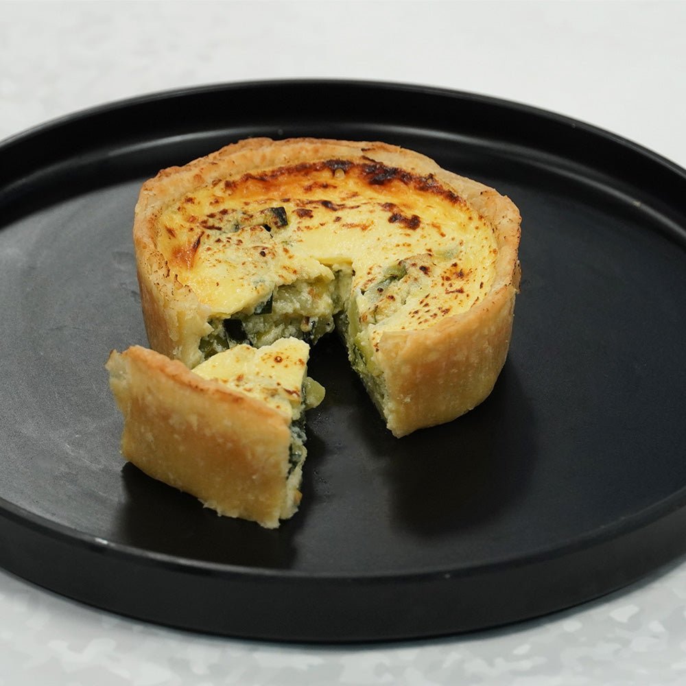 Monoportion of Quiche with Ricotta and Zucchini 100g/pc (Cooked) - Prime Gourmet Online