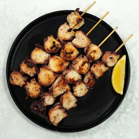 Octopus Skewers With Smoked Paprika 5 Skewers (Pulpo Alla Gallega) (Cooked) - Prime Gourmet Online