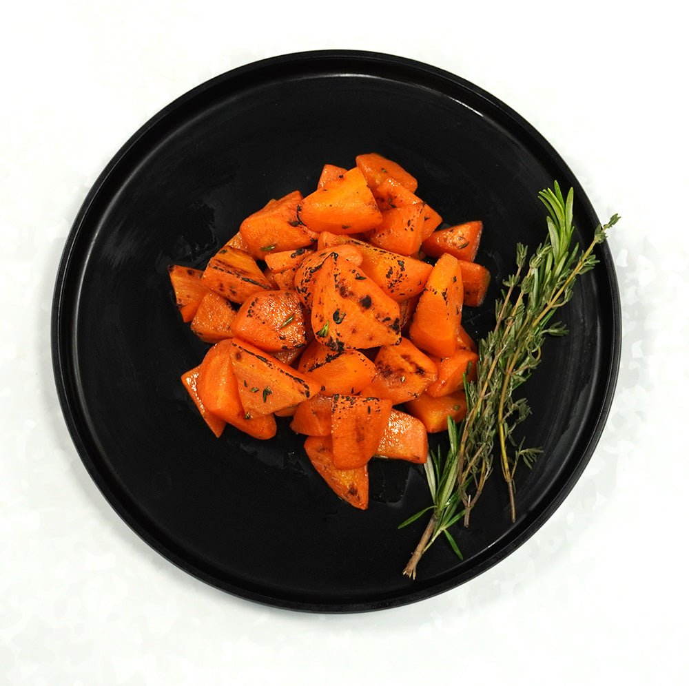 Roasted Carrots with Butter, Rosemary & Thyme 500g (Cooked) - Prime Gourmet Online