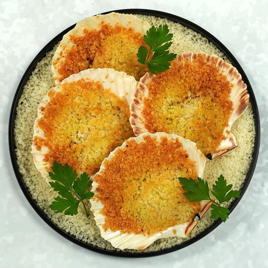 Scallops Au Gratin (4pcs) (Cooked) - Prime Gourmet Online