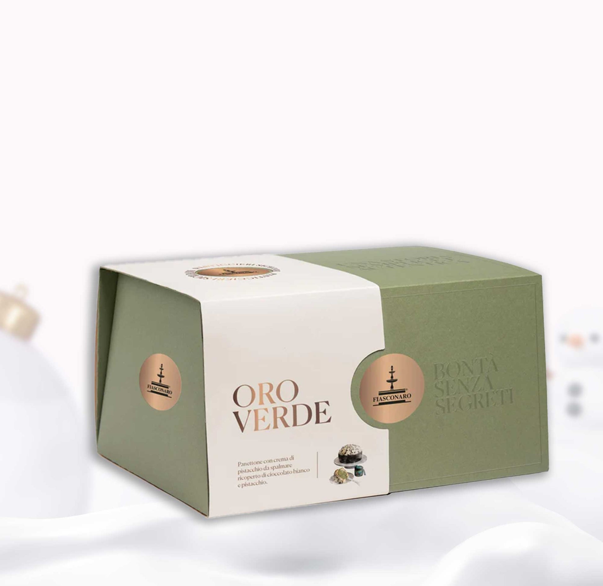 Fiasconaro OR Verde Box Panettone Box 1kg - Prime Gourmet Online