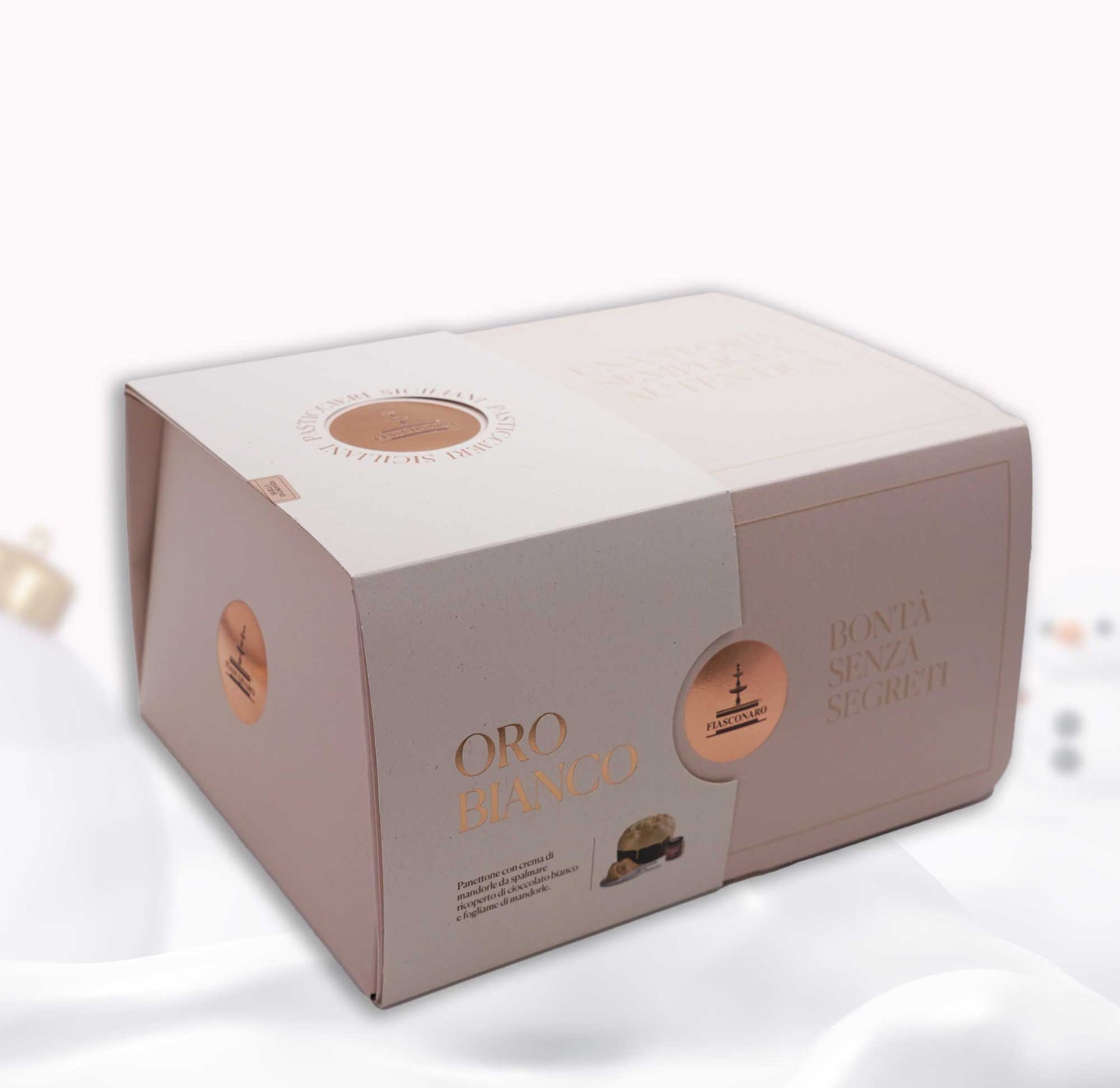 Fiasconaro ORO Bianco 820g Panettone w/ Almond Spread 180g - Prime Gourmet Online