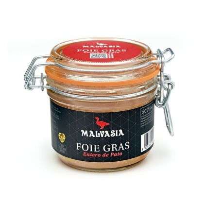 Malvasia Halal Block of Duck Foie Gras Jar 180g - Prime Gourmet Online