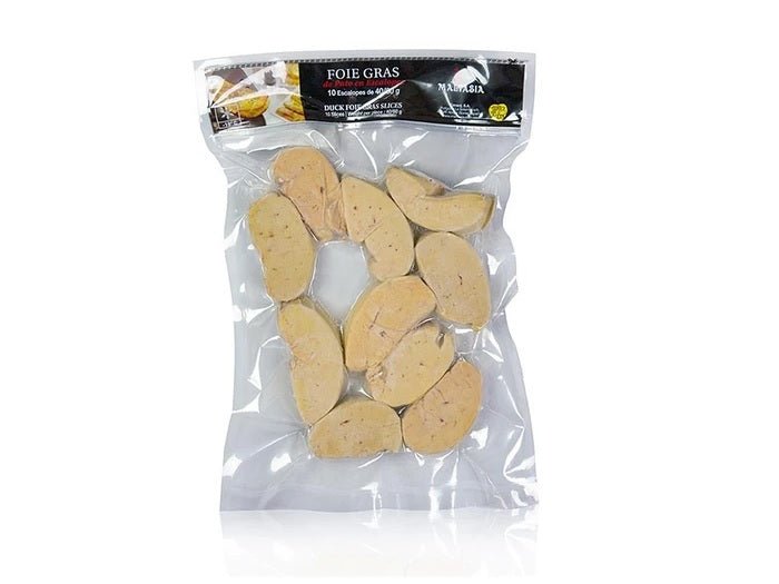 Malvasia Halal Duck Frozen Foie Gras Slices (40-50) 500g - Prime Gourmet Online