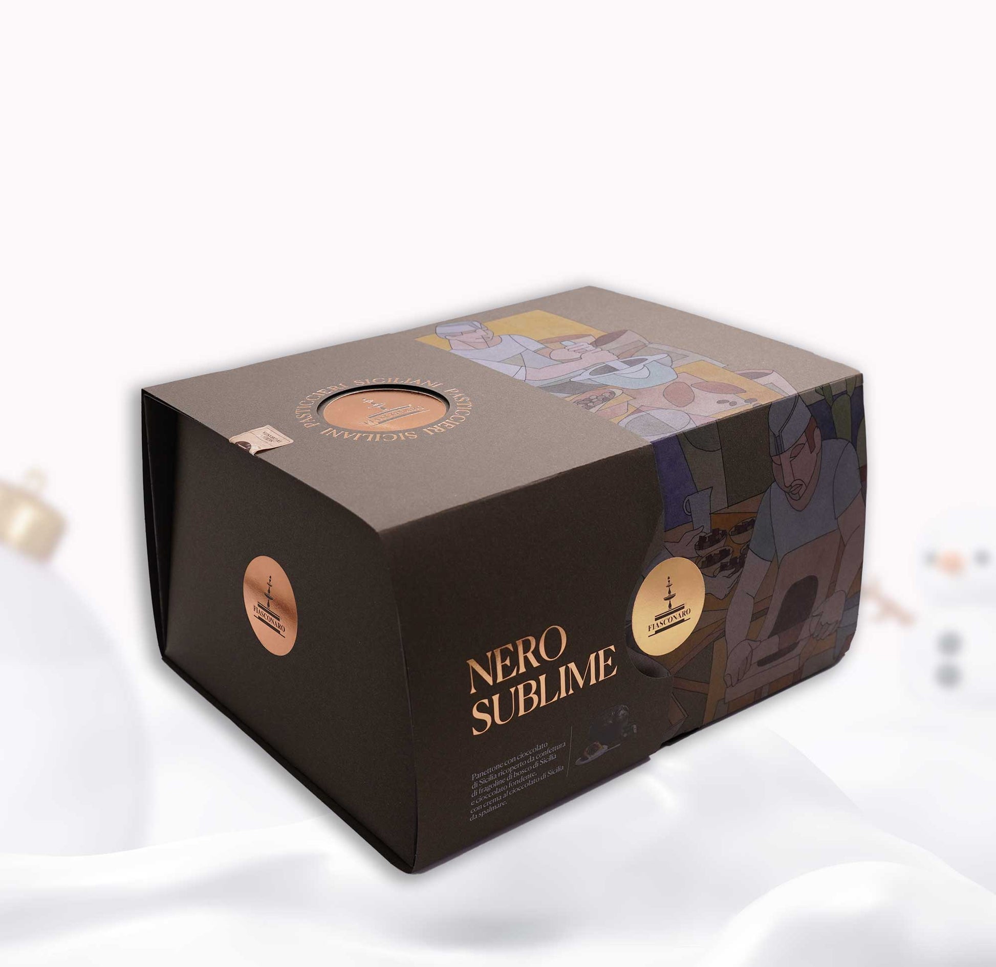 Nero Sublime 820g Panettone w/ Chocolate Spread 180g - Prime Gourmet Online