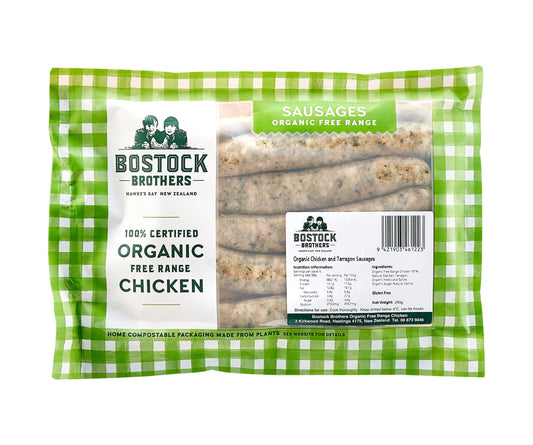 New Zealand Organic Chicken and Tarragon Sausages (Gluten Free) 290g - Prime Gourmet Online