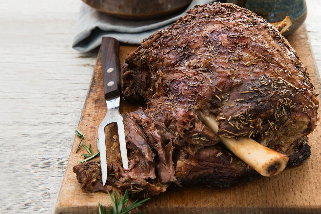 Slow Cooked New Zealand Grass Fed Bone In Lamb Shoulder Roast - Prime Gourmet Online