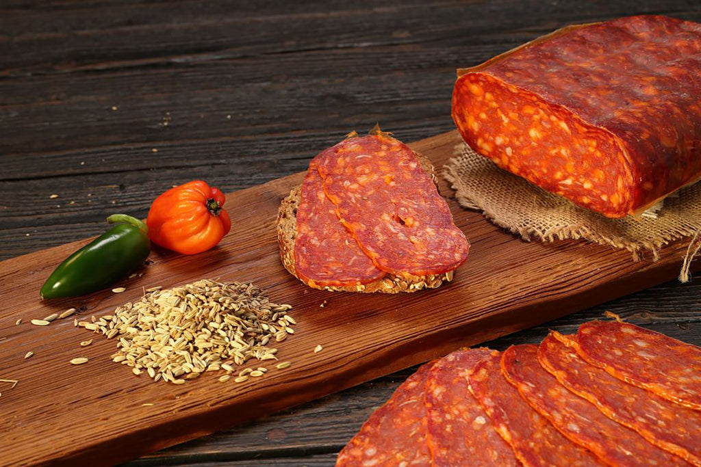 Spicy Sliced Beef Salami Spianata (Halal) - Prime Gourmet Online